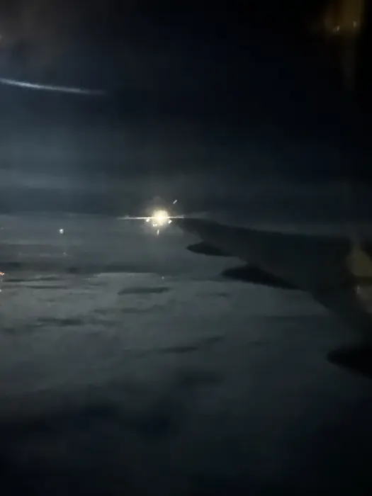 In flight at first
